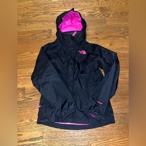 Girls north face rain jacket size small 7/8